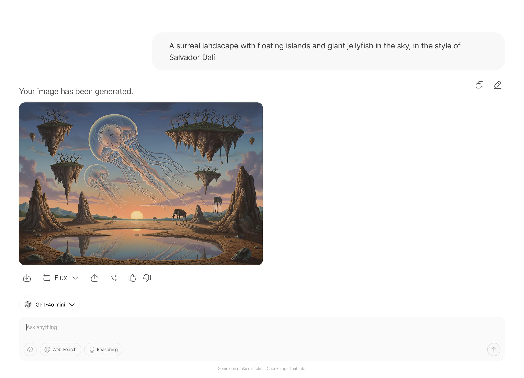 Интерфейс AI-чатбота с мультимодальными возможностями.